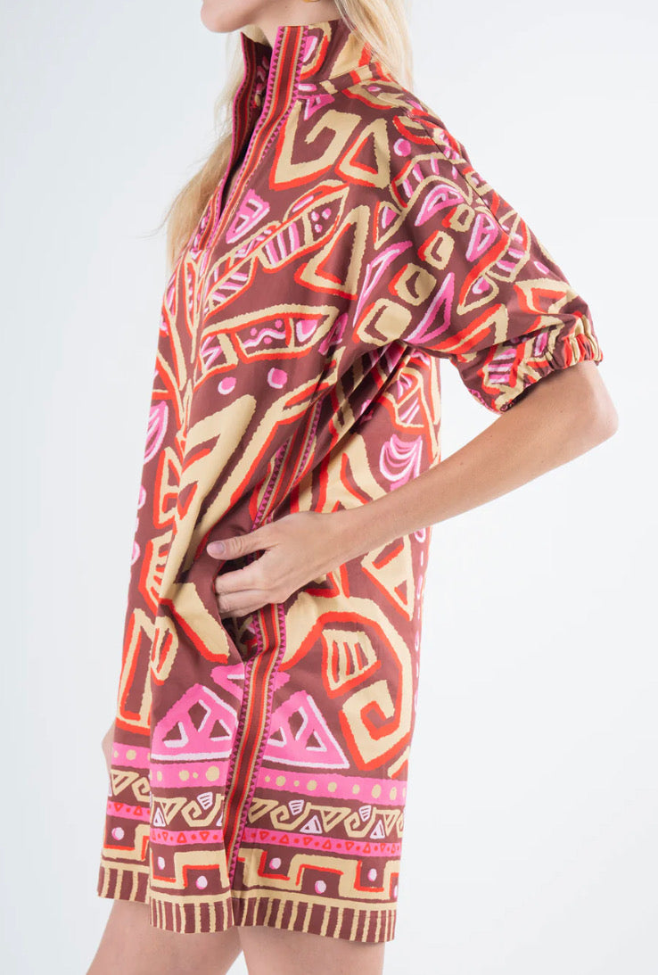 Emily McCarthy Poppy Dress Tribal Palm