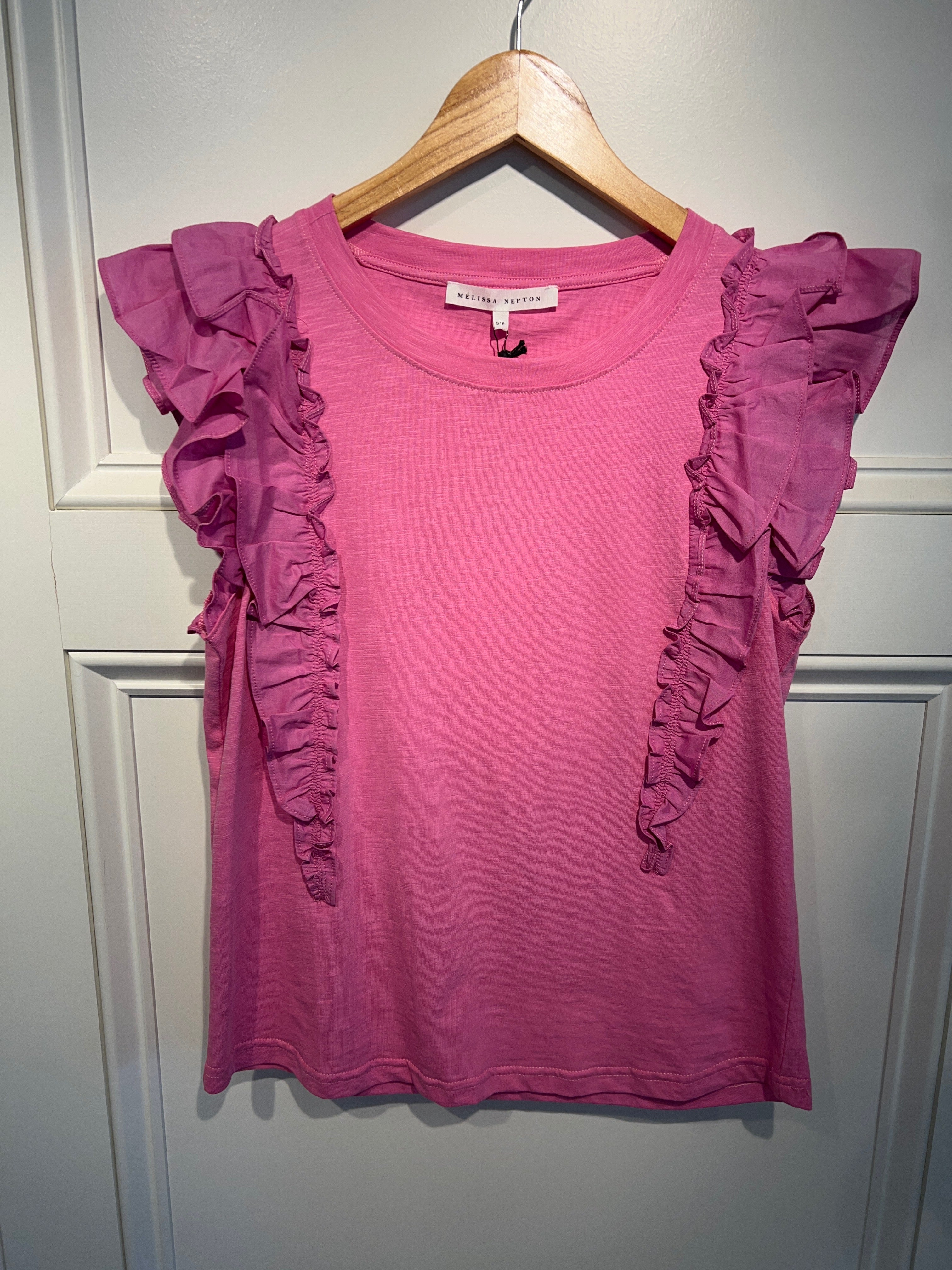 Melissa Nepton Orchid Pink Ruffle Top