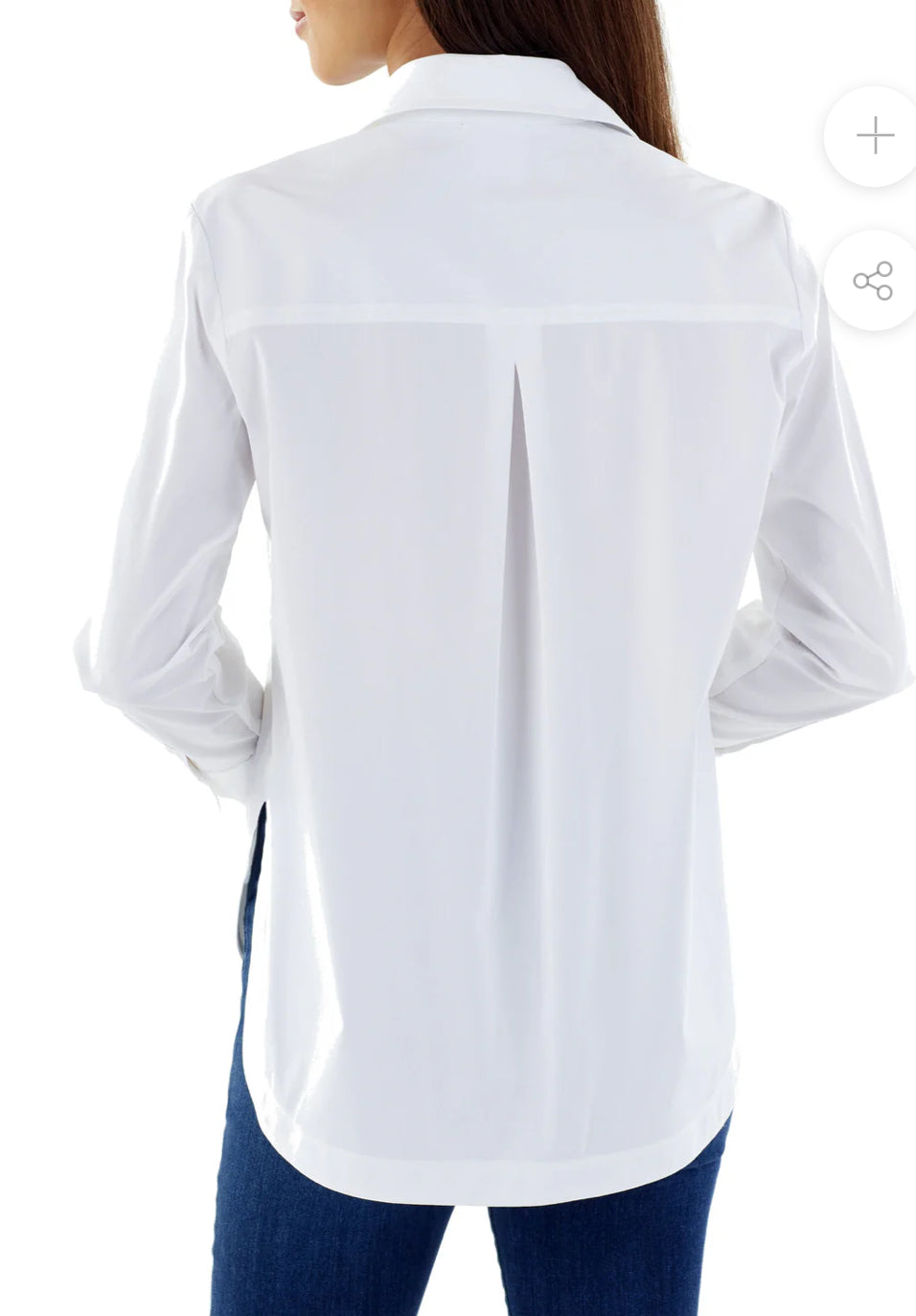 Finely Keller Silky Poplin Blouse White