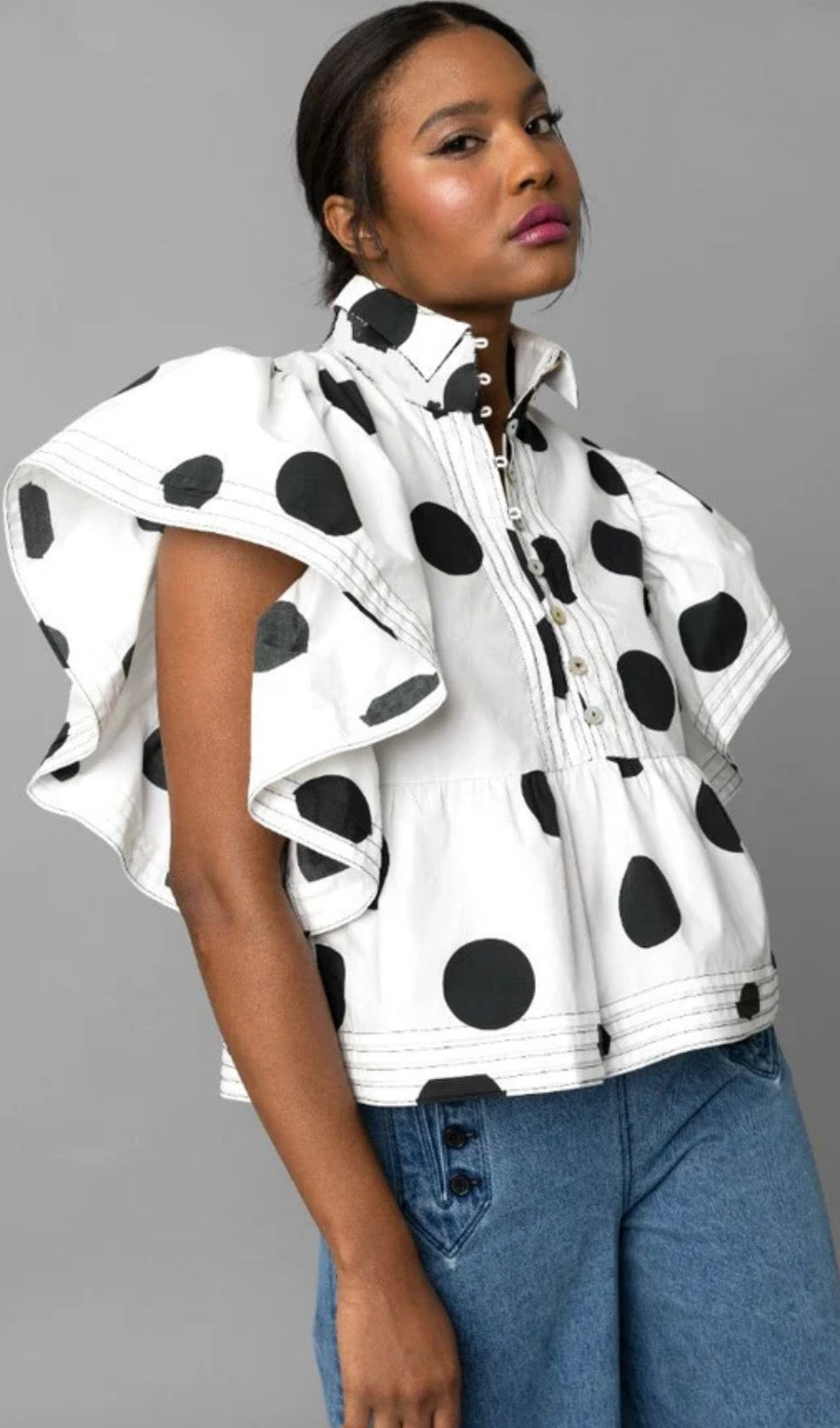 Hope For Flowers Polka Dot Top