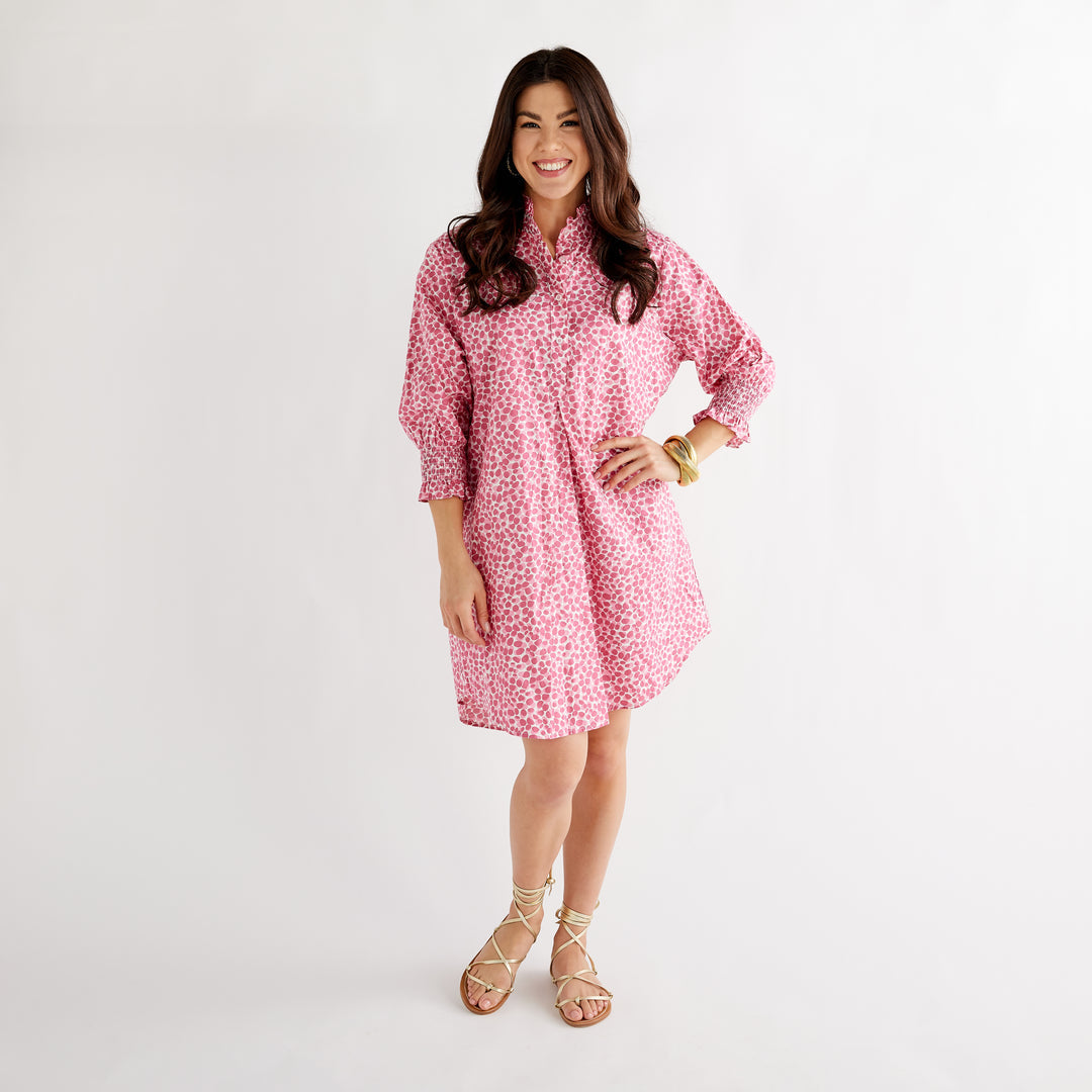 Caryn Lawn Kimberly Dress Pink Poppy