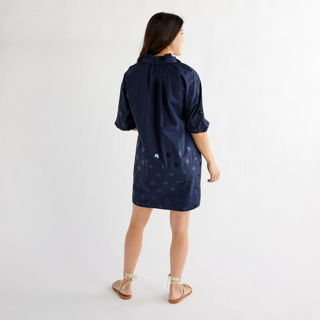 Caryn Lawn Celia Dress Navy