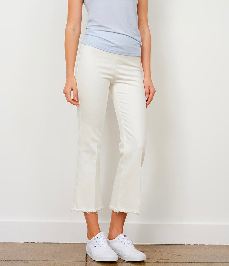 Avenue Montaigne Leo Fray Off White Denim Pant