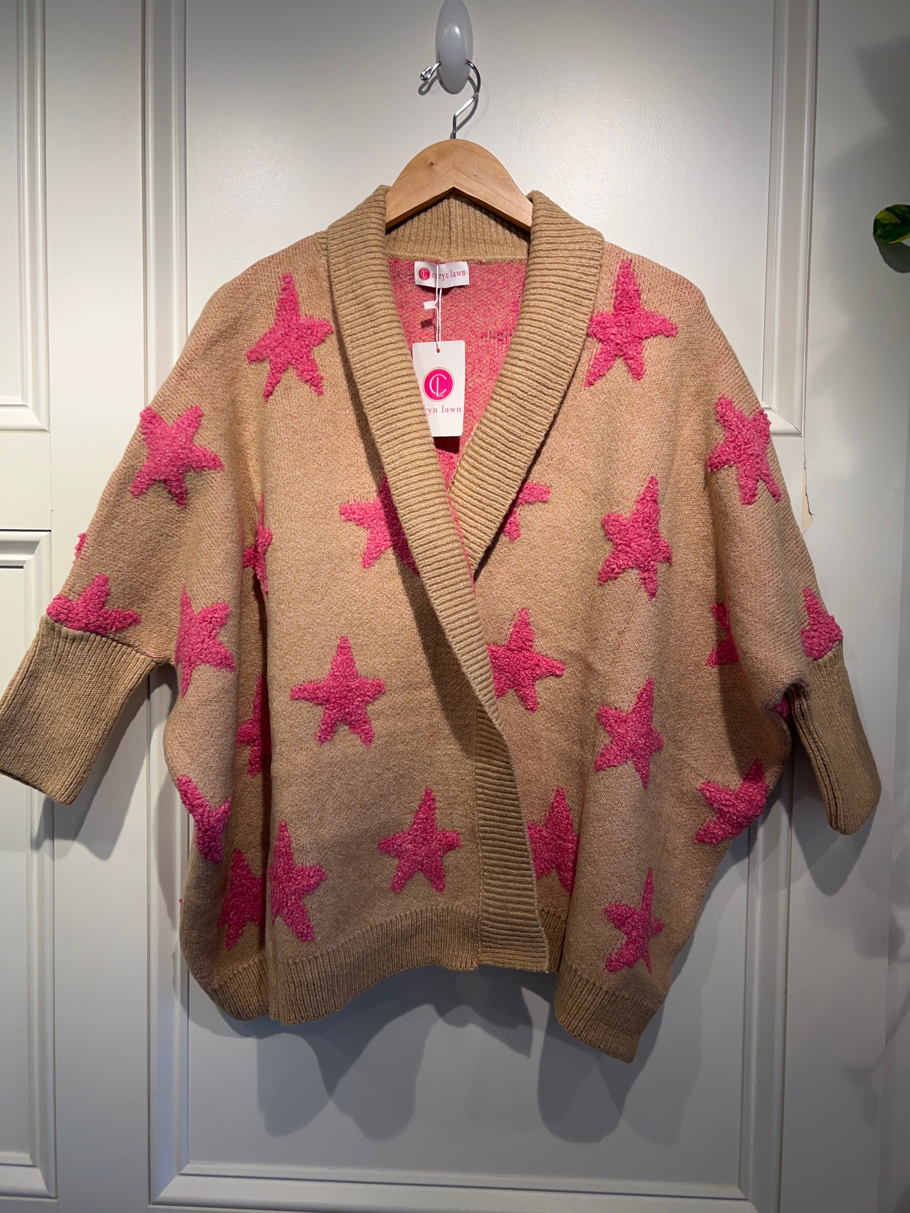 Caryn Lawn Cape Star Sweater Khaki