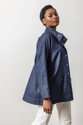 Lilla P Denim Swing Jacket Dark Wash