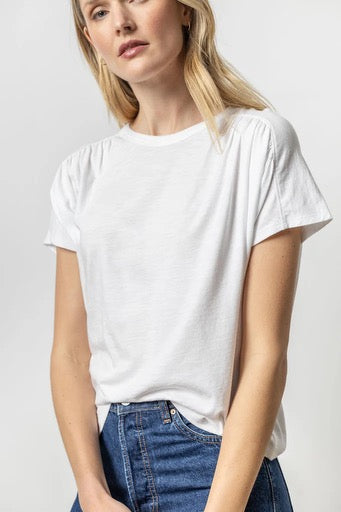 Lilla P Easy Shirred Short Sleeve Tee