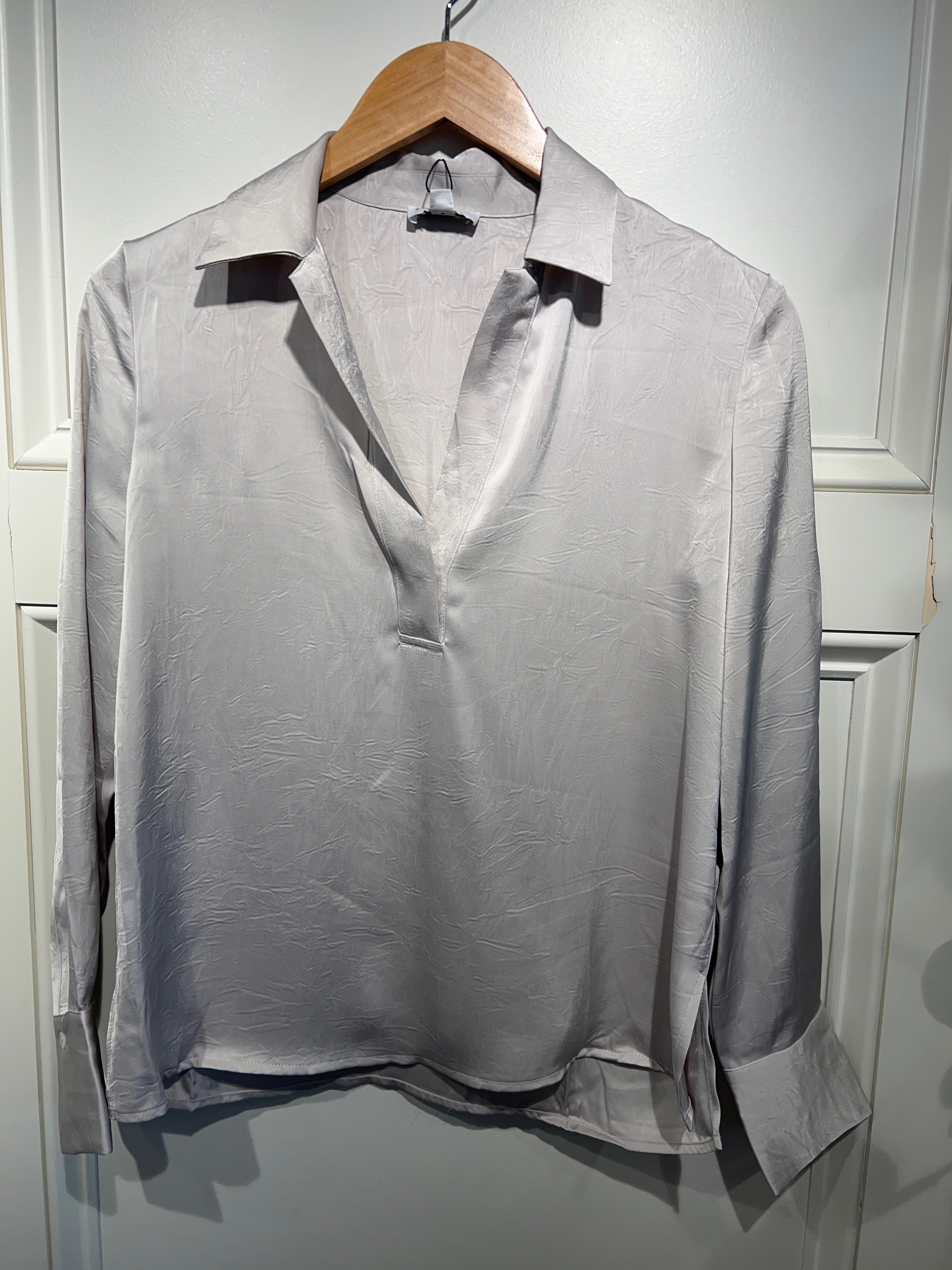 CA Silver Satin Top