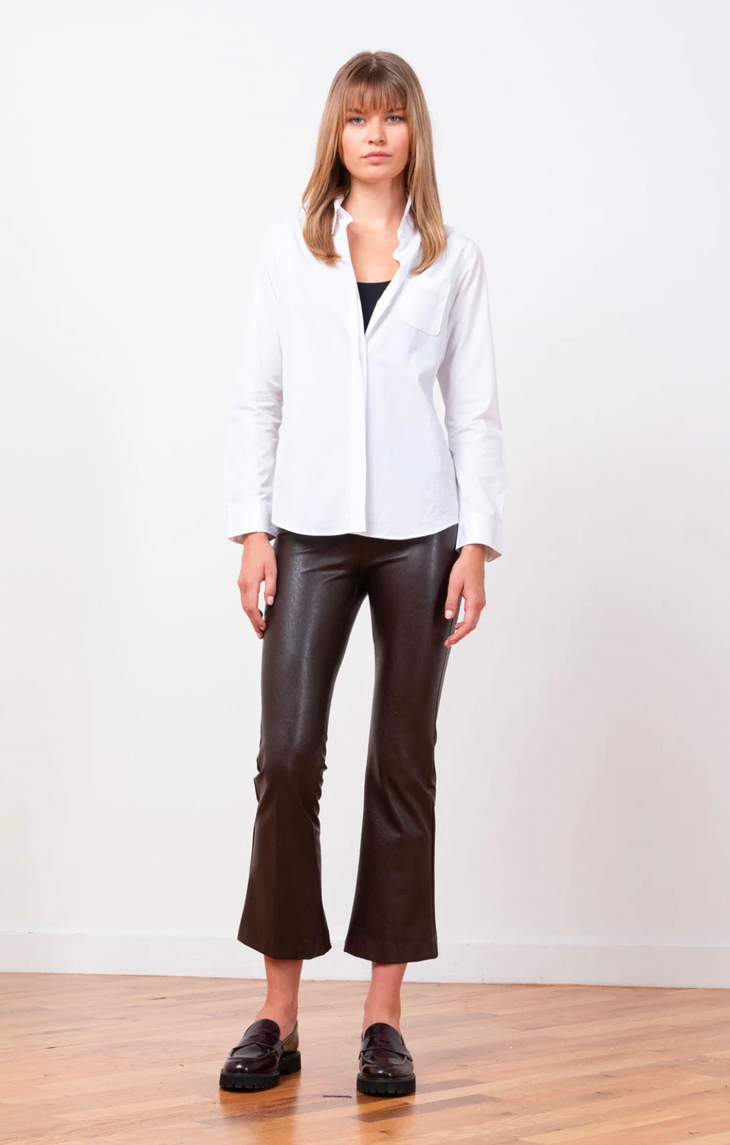 Avenue Montaigne Leo Leather Pant Brown