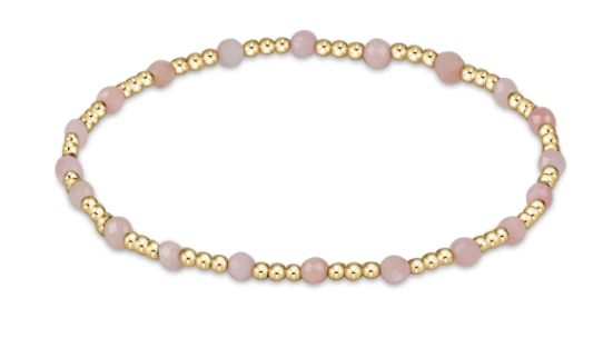 E Newton Gold Sincerity 3mm Pink Opal