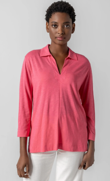 Lilla P Split Neck Tunic Punch