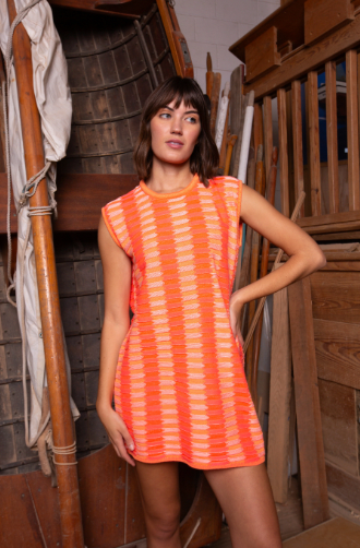 Anna Cate Wells Dress Bright Orange