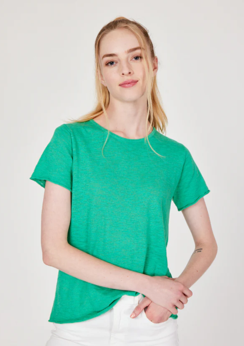 J Society Green Short Sleeve Knit Tee