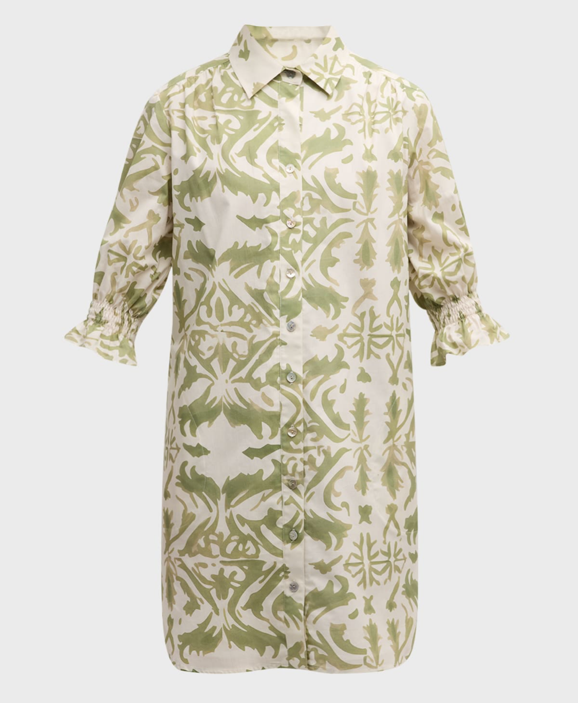 Finley Miller Dress Green Tile Print