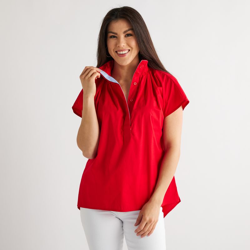 Caryn Lawn Emily Top Red