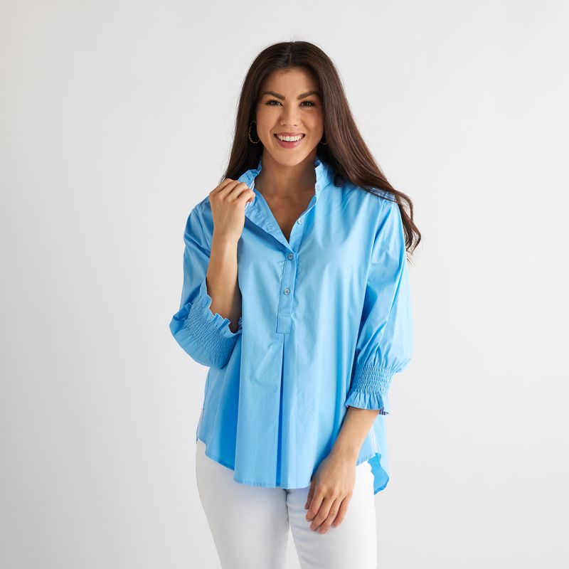 Caryn Lawn Kimberly Top Blue