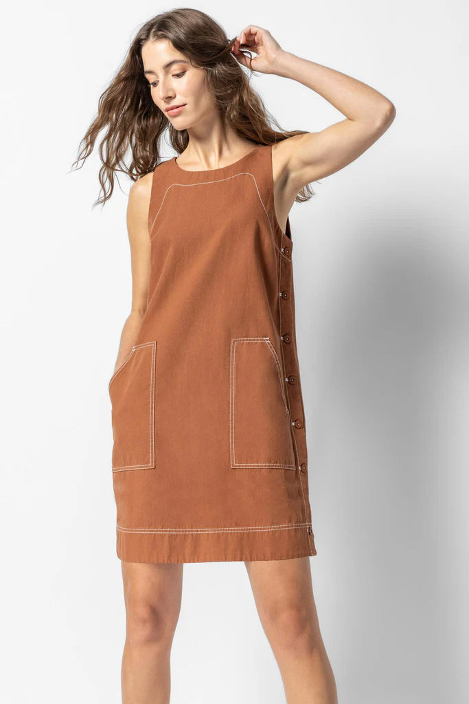 Lilla P Burnt Sienna Canvas Dress